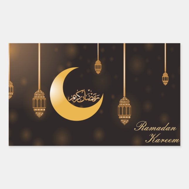Ramadan Rektangulärt Klistermärke (Framsida)