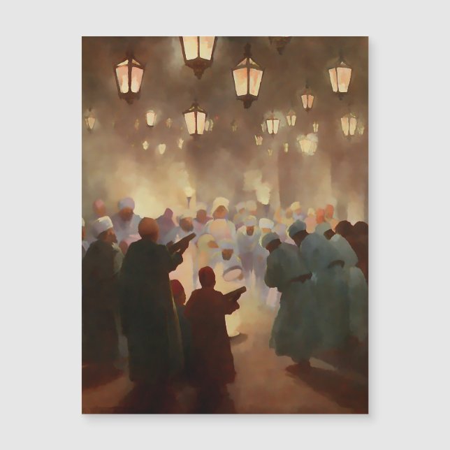 Ramadan-scen från 1902-magnetkort (Framsida)