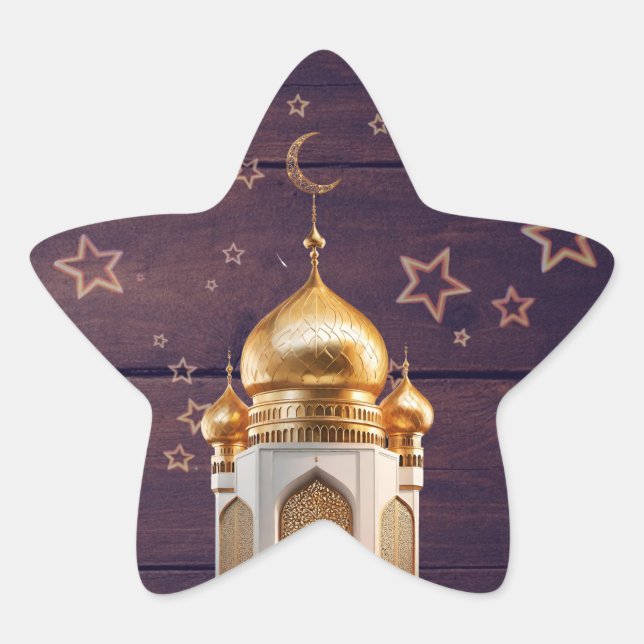Ramadan Stjärnformat Klistermärke (Framsida)