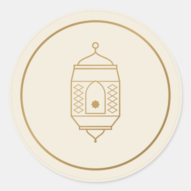 Ramadanlykta Krämguld Klistermärke (Framsida)