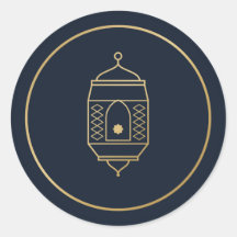 Ramadanlykta Navy Guld Klistermärke