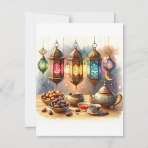 Ramadanlyktan Kort Eleganta Eid-hälsningar