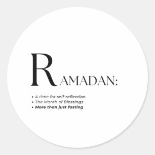 Ramadansk ordbokstext stil runt klistermärke