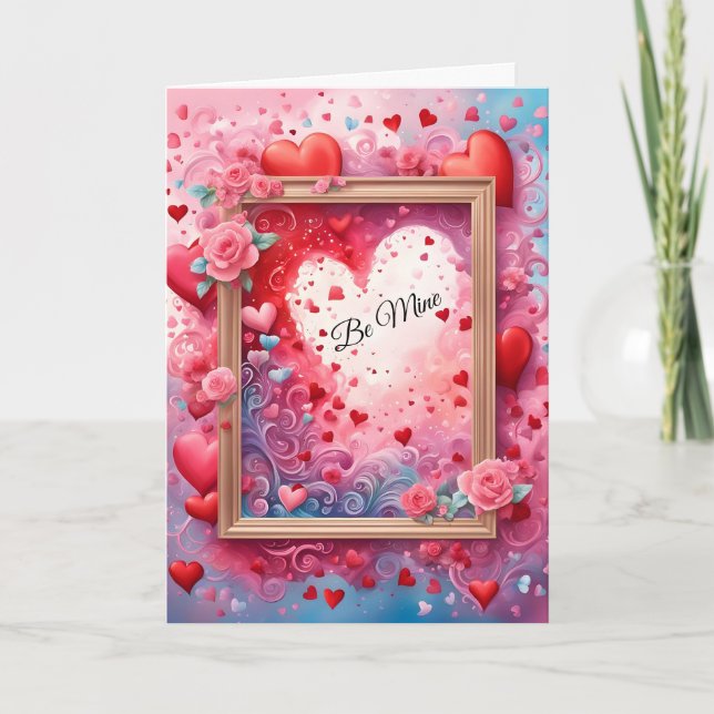 Ramade Hearts Valentine Kort (Framsida)