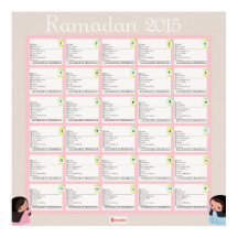 Ramadhan Daily Checklist for GIRLS