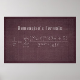 Ramanujans pi-formel - Math-Poster Poster