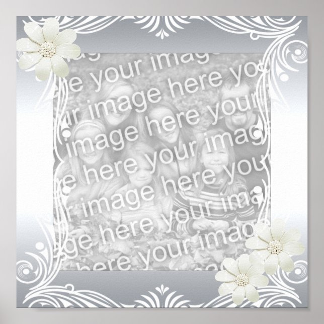 Ramar för din fotoPoster bild Silver Poster (Framsidan)