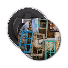 Ramar i färgat fönster flasköppnare