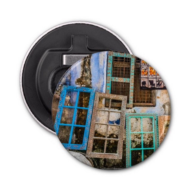 Ramar i färgat fönster flasköppnare (Framsidan)