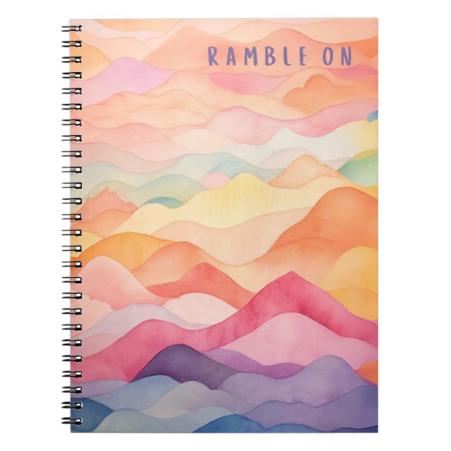 Ramble On Watercolor Anteckningsbok (Framsidan)
