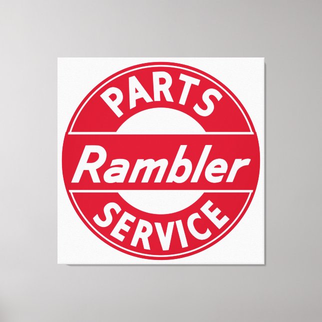 Rambler Parts and Service Sign Canvastryck (Framsida)