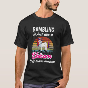 Rambling Retro Unicorn Vintage Sunset T Shirt