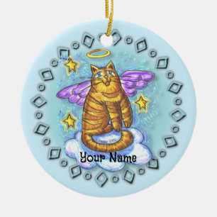 Rambo Kitty Cat Angel-ornament Julgransprydnad Keramik