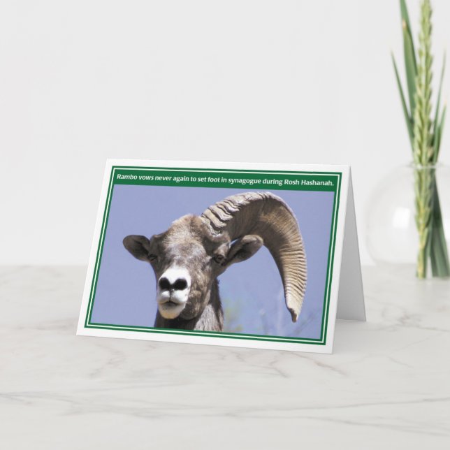 Rambo roligt Rosh Hashanah kort (Framsida)
