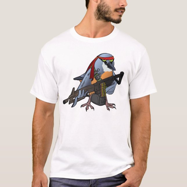 Rambo-stil Nuthatch T Shirt (Framsida)