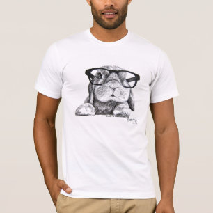 Rambo the Hipster Bunny Tee Shirt