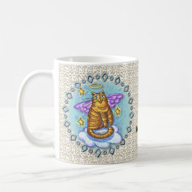 Ramboe Kitty Cat Angel-mugg Kaffemugg (Vänster)