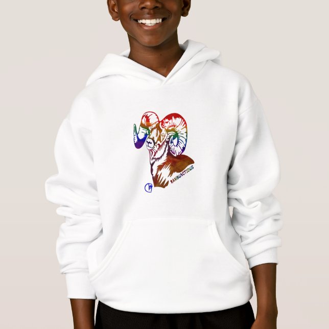 Rambuncphic Ram Hoodie Sweatshirt T Shirt (Framsida)