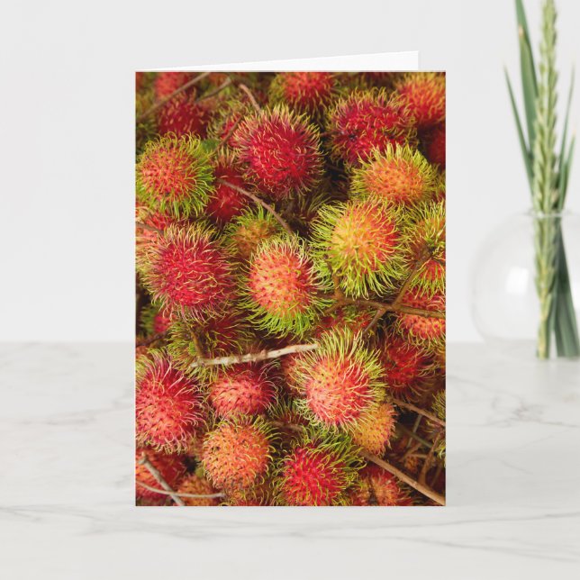 Rambutan Frukt på Can Duoc-marknaden Kort (Framsida)