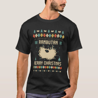 Rambutan Funny Ugly Sweater Vintage Retro for Chri T Shirt