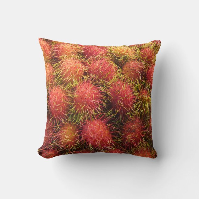 Rambutan Tropisk Frukt Kudde (Framsida)