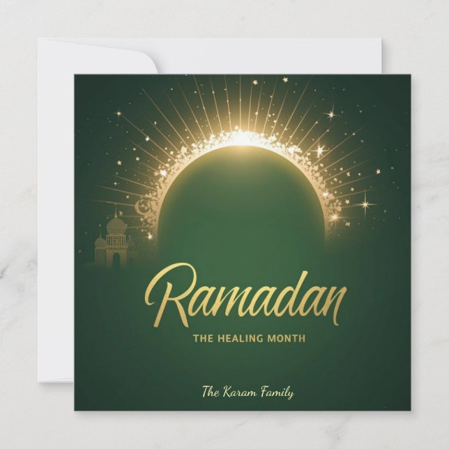 Ramdan Kareem Personlig Högtidskort Julkort (Framsida)