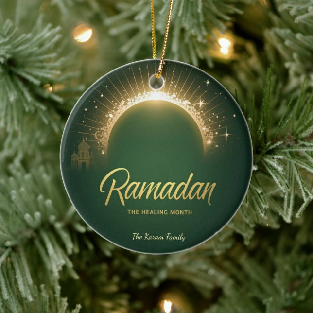 Ramdan Kareem Personligt Semesterkort Julgransprydnad Keramik (Träd)