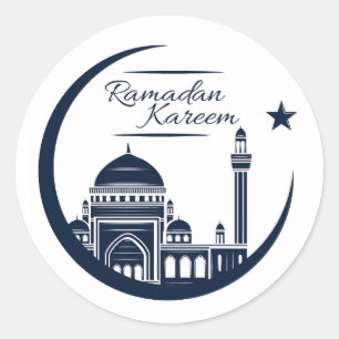 Ramdan Kareem Round-klistermärke Runt Klistermärke