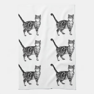 Ramdjur Katt Kökshandduk