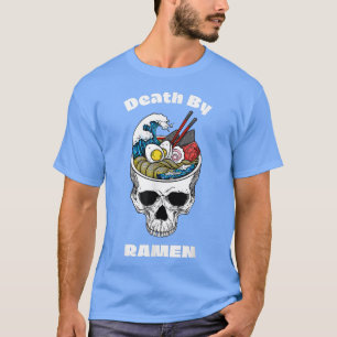 Ramen Addict Japanska livsmedelsgåvor Anime Skull T Shirt