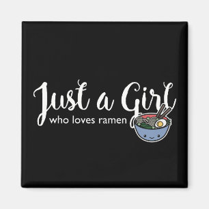 Ramen älskar precis en flickanudelmagnet magnet