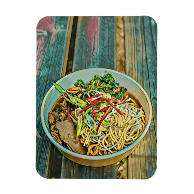Ramen älskare-gåva magnet (Vertikal)