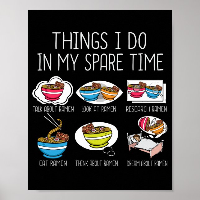 Ramen Älskare Gift Funny Japanska Noodles Ramen Poster (Framsidan)