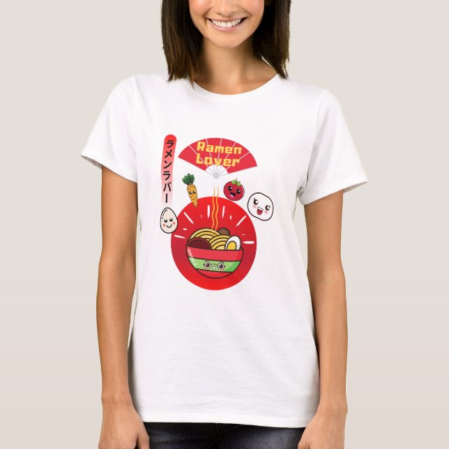 RAMEN ÄLSKARE KAWAII STIL T SHIRT (Framsida)