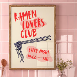 Ramen Älskare Klubb | Köksdäck Poster