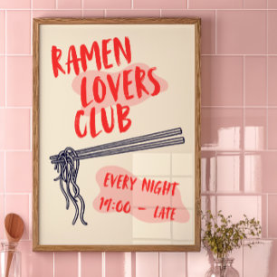 Ramen Älskare Klubb Köksdäck Poster
