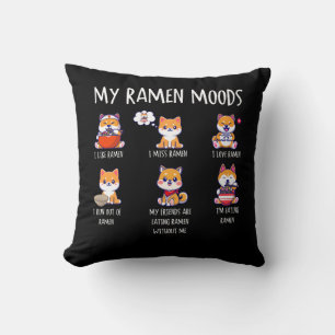 Ramen Älskare Shiba Inu Hund Japanska Noodles Rame Kudde