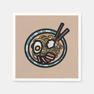 Ramen älskare söt japansk pappersservett