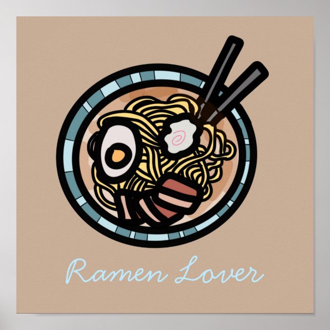 Ramen älskare söt japansk poster (Framsidan)