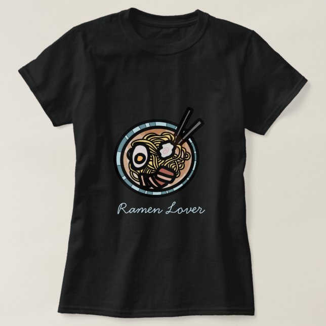 Ramen älskare söt japansk t shirt (Design framsida)