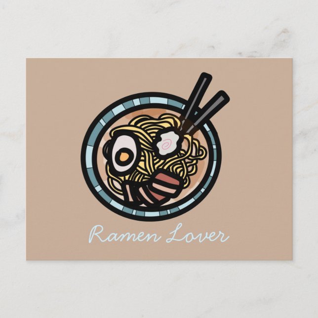 Ramen älskare söt japansk vykort (Framsida)