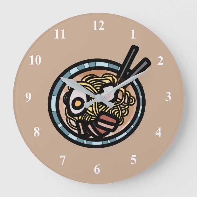 Ramen älskare, söt japanska stor klocka (Framsida)