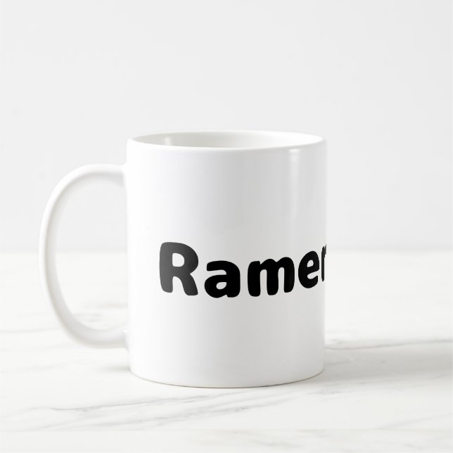Ramen Älskare - svart skrivkaffe Mugg (Vänster)