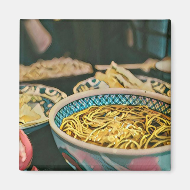 Ramen älskare-teckningar magnet (Framsidan)