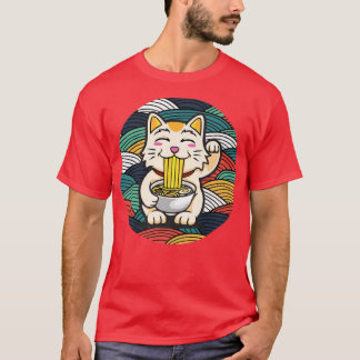Ramen and Cats, Japanska För manar kvinnor, Retr T Shirt