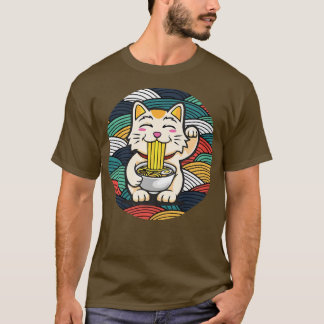 Ramen and Cats, Japanska För manar kvinnor, Retr T Shirt