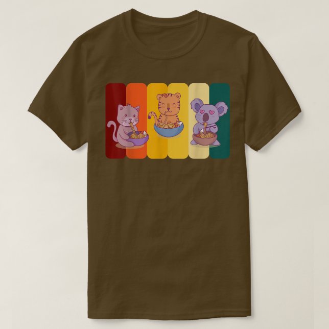 Ramen Animals Noodle T Shirt (Design framsida)