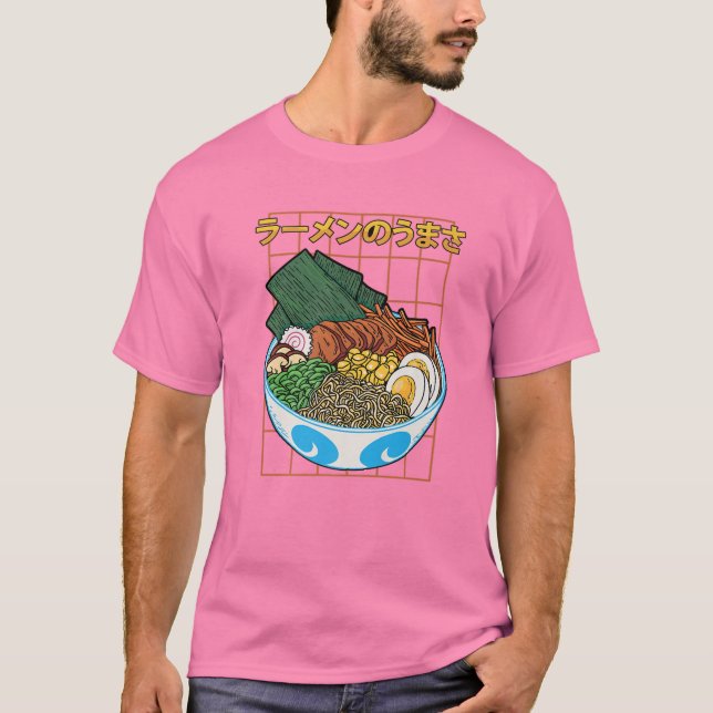 Ramen - Anime Art - Otaku Japansk livsmedelsesteti T Shirt (Framsida)