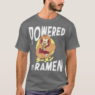 Ramen Anime Noodles Kawaii Japansk Sloth T Shirt