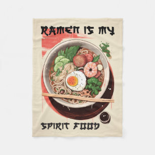 Ramen är mitt Mysiga, , vita Fleecefilt